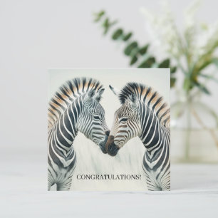 Félicitations pour votre carte Zebra Fiançailles