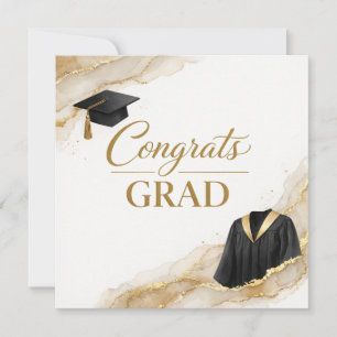 Félicitations pour votre diplôme Noir Or