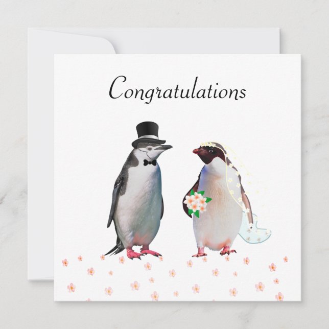 Félicitations pour votre mariage et couple de manc (Devant)