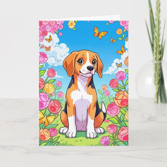 Félicitations pour votre nouvelle carte beagle (Devant)
