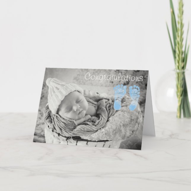 Félicitations pour votre nouvelle carte bébé garço (Devant)