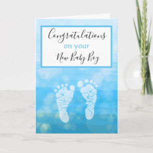 Félicitations pour votre nouvelle carte bébé garço