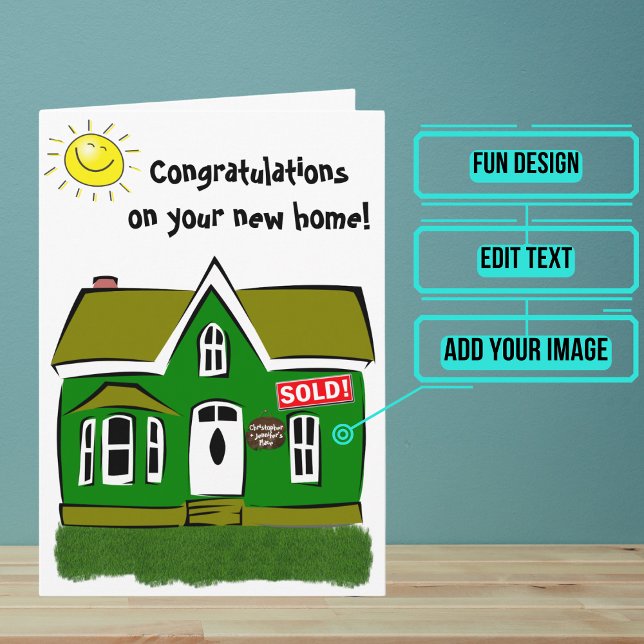 Félicitations pour votre nouvelle carte de visite (Use this card to wish congratulations in a unique and personalized way to a new homeowner.)