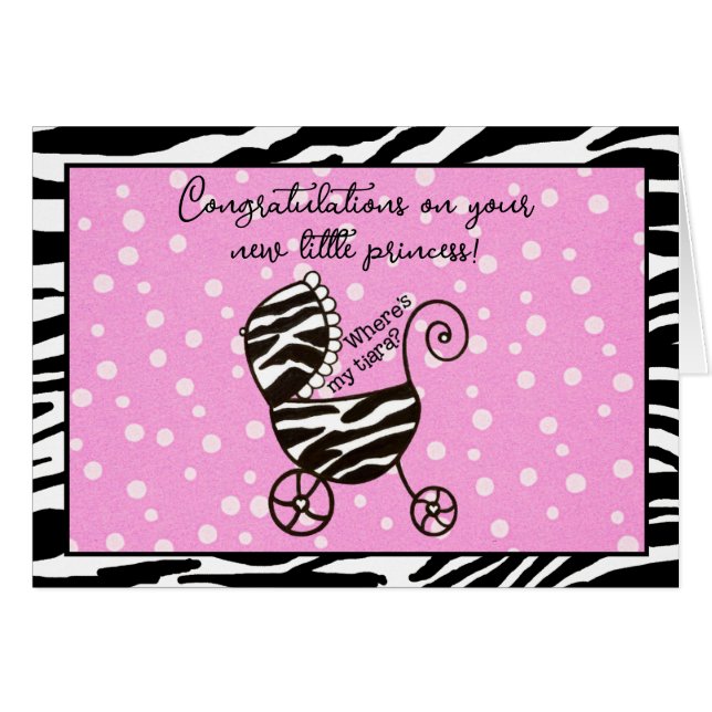 Félicitations pour votre nouvelle petite princesse (Devant Horizontal)