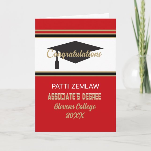 Félicitations ! Regarde ! Carte de diplôme de l'as (Devant)