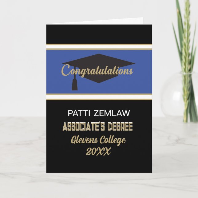 Félicitations ! Regarde ! Carte de diplôme de l'as (Devant)