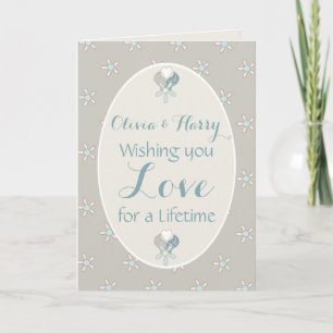 Félicitations shabby chic carte de vœux de mariage