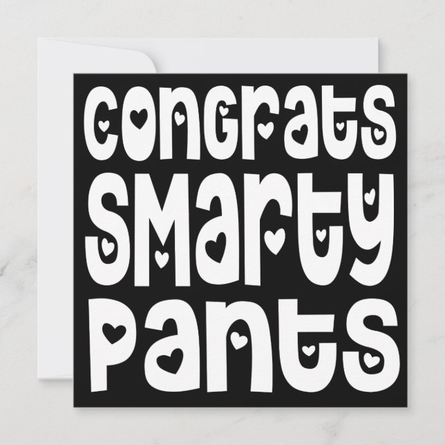Félicitations Smarty Pantalons Texte Coeurs Examen (Devant)