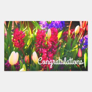 Félicitations Stickers #5 Fleurs de Printemps