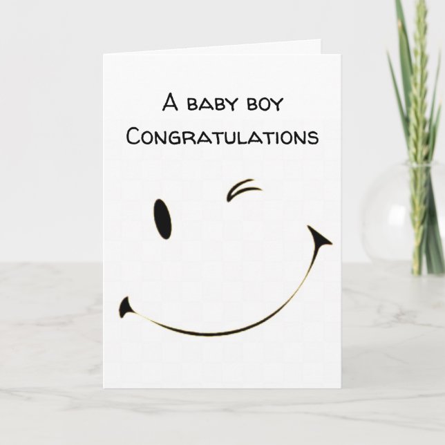 ***FÉLICITATIONS** UNE CARTE "BÉBÉ GARÇON" (Devant)