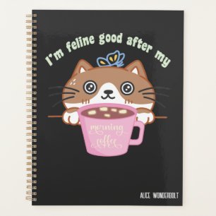 Féline bien après le café du matin jeu de chat a