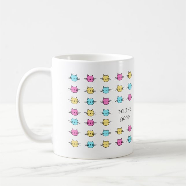 Feline Good Rainbow Cat Mug (Gauche)
