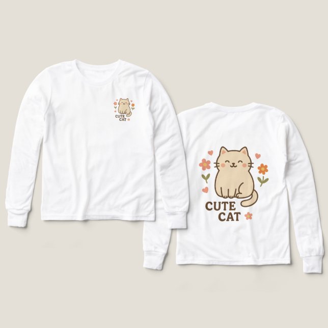 Feline in Bloom (Motif Recto et Verso)