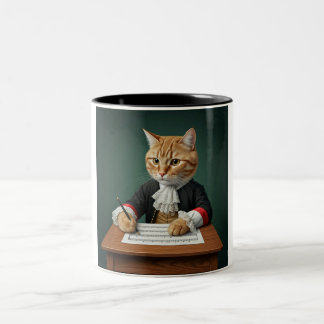 Feline Maestro : Mug à café à deux tons