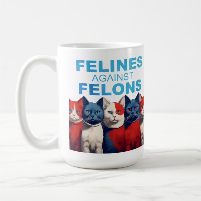 Felines Against Felons - KAMALA 2024 mug (Gauche)