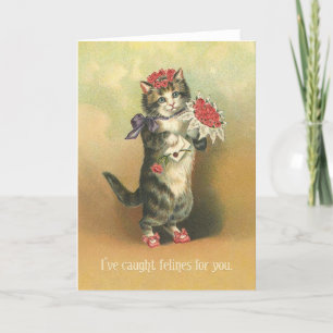 FELINES PRUDENTES - jolie carte Valentines de chat