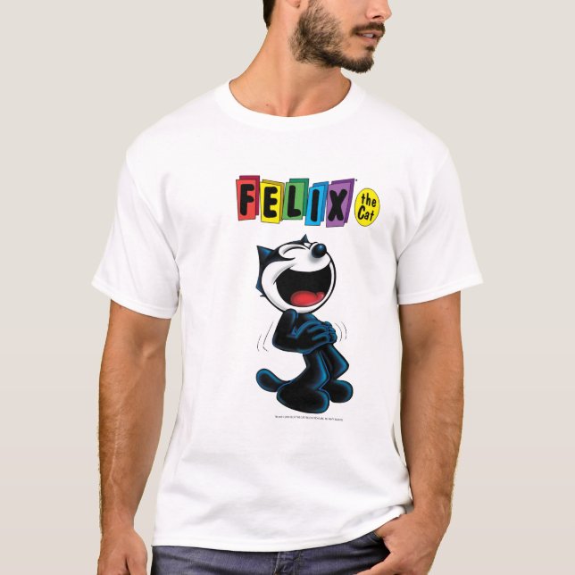 Felix riant le T-shirt de chat (Devant)