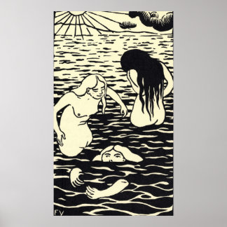 Felix Vallotton - Poster Les trois baigneuses