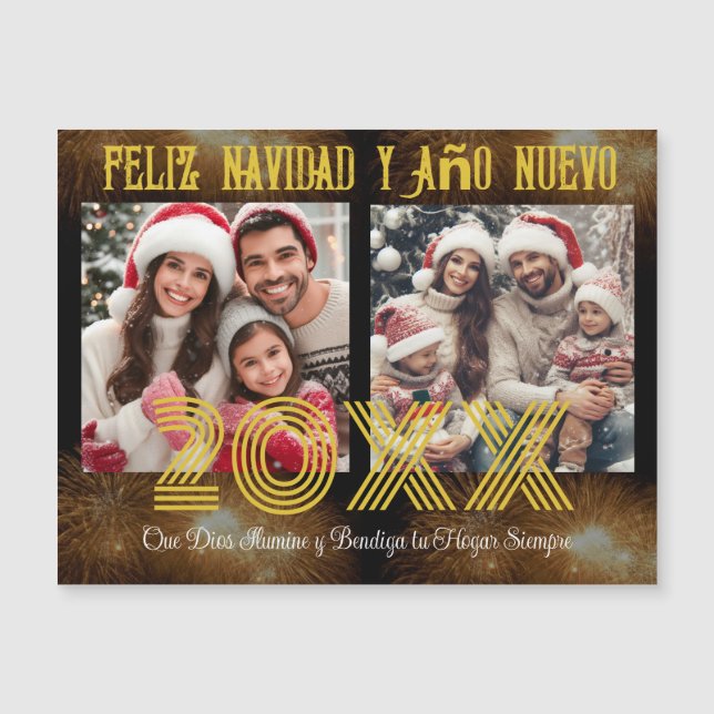 Feliz Año Nuevo Modern Calligraphy Script Photo (Devant)