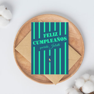 Feliz cumpleaños espagnol anniversaire bleu