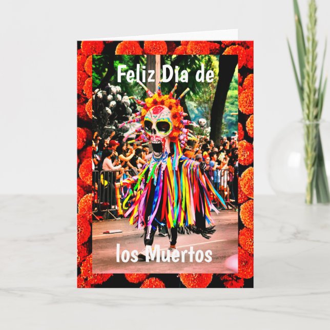 Feliz Dia de los Muertos, Carte de voeux 5" x 7" (Devant)
