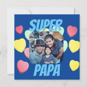 Feliz día del Padre Super Papá espagnol