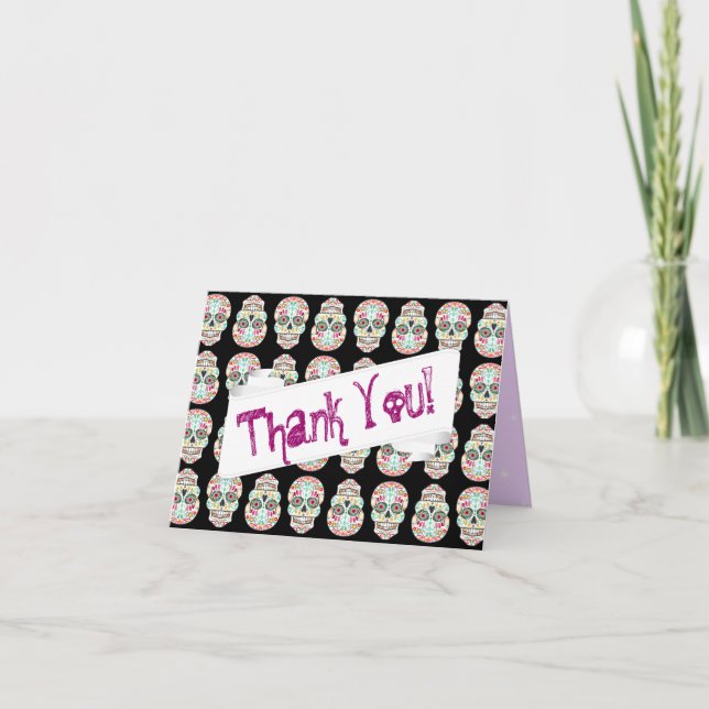 Feliz Muertos - carte de remerciements fait sur (Devant)