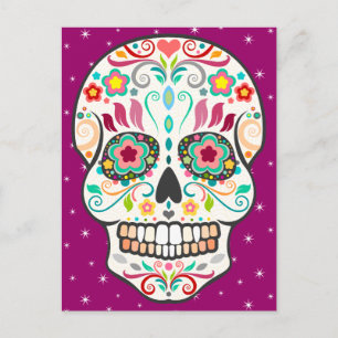 Feliz Muertos - Carte postale Happy Sugar Skull