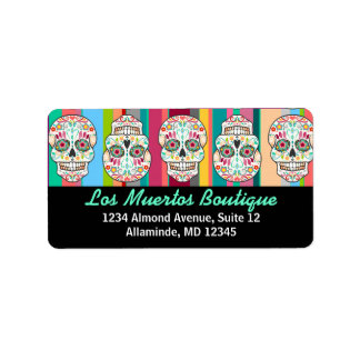 Feliz Muertos - Étiquettes de adresse du crâne suc