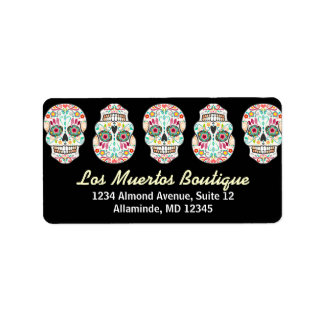Feliz Muertos - Étiquettes de adresse du crâne suc