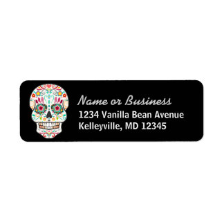 Feliz Muertos - Étiquettes de adresse du crâne suc
