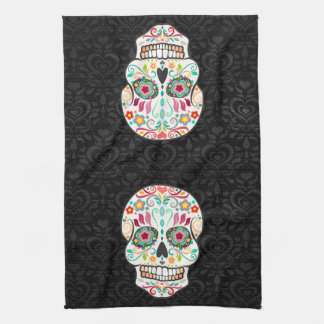 Feliz Muertos - serviette de cuisine de fête de