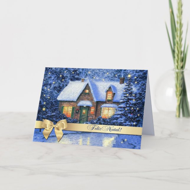 Feliz Natal. Carte de Noël en portugais (Devant)
