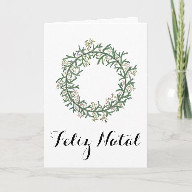 Feliz Natal, Portugais Carte de Noël (Devant)