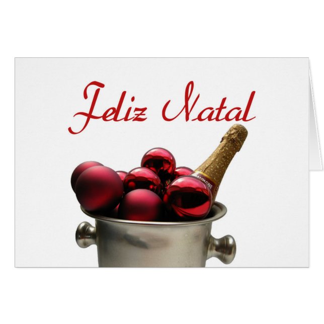 Feliz Natal, Portuguese Christmas card (Devant horizontal)