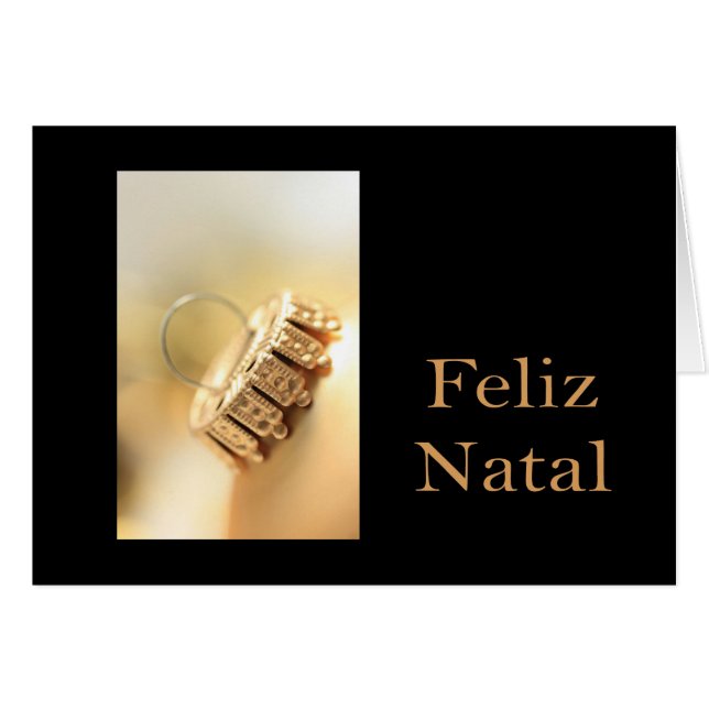 Feliz Natal - Portuguese Christmas Card (Devant horizontal)