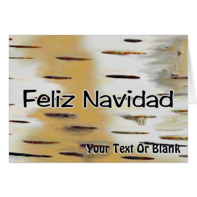 Feliz Navidad - Barre d'oiseaux (Devant horizontal)
