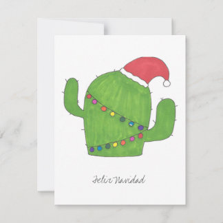 Feliz Navidad Cactus de Noël Carte Plate