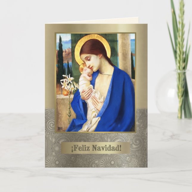 Feliz Navidad. Carte de Noël aux beaux-arts en esp (Devant)
