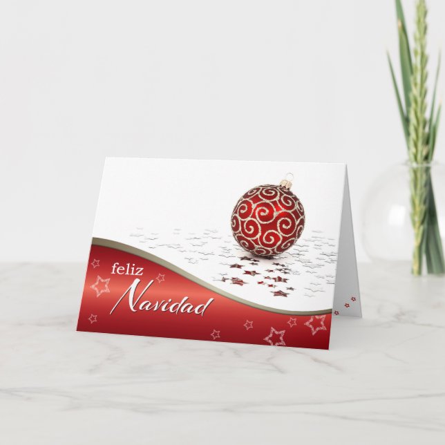 Feliz Navidad. Carte de Noël en espagnol (Devant)