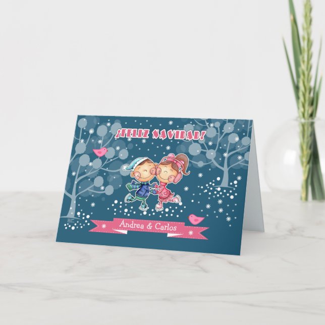 Feliz Navidad. Carte de Noël en espagnol (Devant)