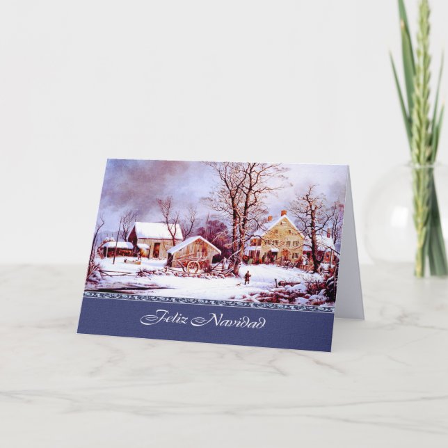 Feliz Navidad. Carte de Noël en espagnol (Devant)