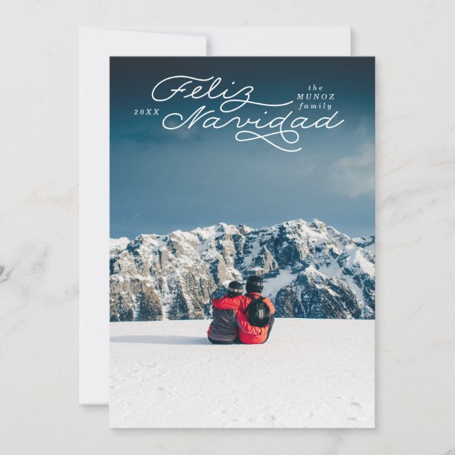 Feliz Navidad, Carte de Noël espagnole, carte phot (Devant)