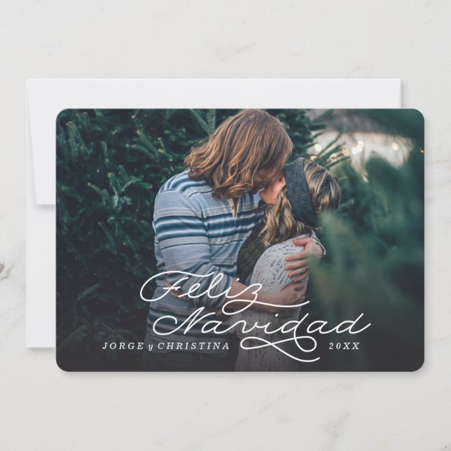 Feliz Navidad, Carte de Noël espagnole, carte phot (Devant)