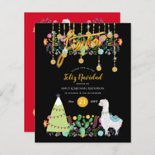 Feliz Navidad Fiesta Invitation Folk BUDGET Fleurs