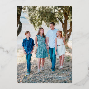 Feliz Navidad Foil Carte photo de Noël