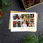Feliz Navidad Gold 6 Photo<br><div class="desc">Envoyez vos voeux de Noël avec style avec votre Feliz Navidad Gold 6 Photo Holiday Card.</div>
