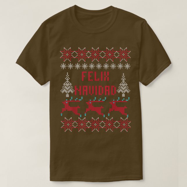 Feliz Navidad Joyeux Noël Moche Sweat Design (Design devant)