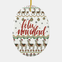 Feliz Navidad / Joyeux ornement de Noël