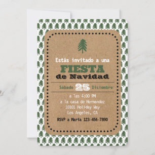 FELIZ NAVIDAD Noël Arbre Fiesta Invitations